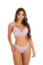 Conjunto de lingerie sensual com em azul-Marinho – Doce Malícia