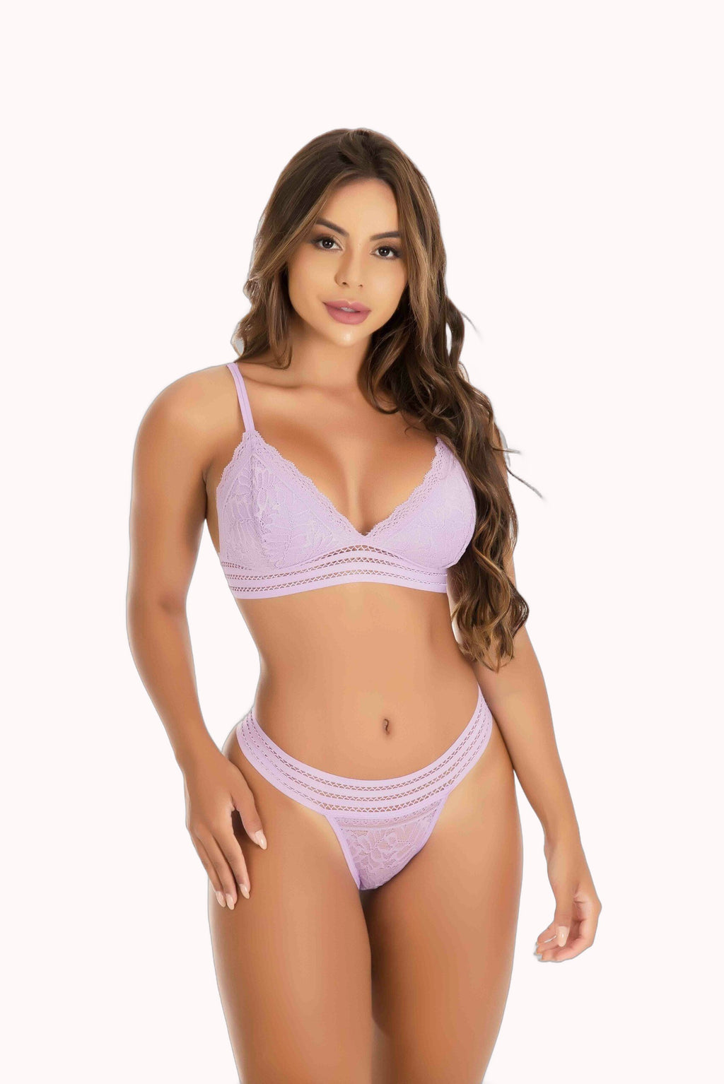 Conjunto de lingerie sensual com fio duplo – Doce Malícia