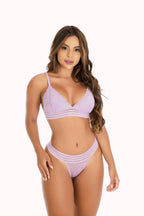 Conjunto de lingerie sensual com fio duplo – Doce Malícia