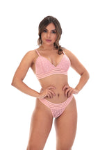 Conjunto de lingerie sensual com em azul-Marinho – Doce Malícia