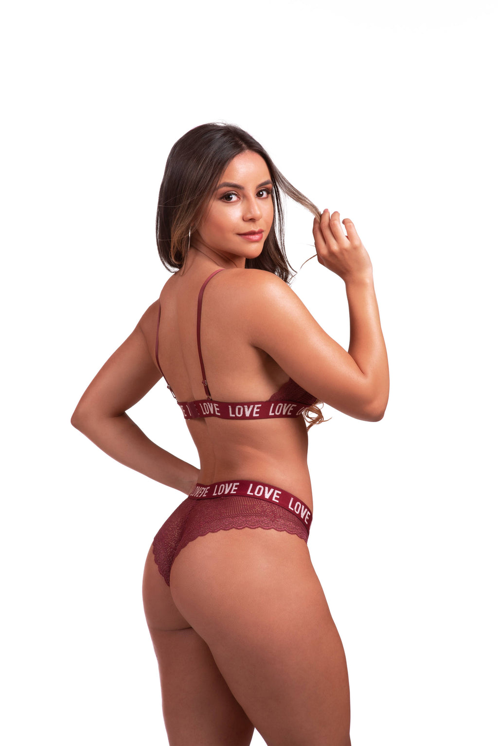 Conjunto de renda com elástico bordado em cores sortidas – Doce Malícia