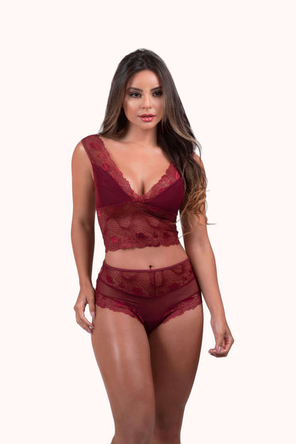 Conjunto em tule e renda – Doce Malícia