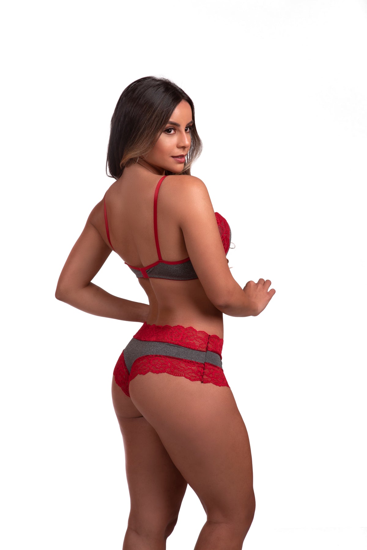 Conjunto de bojo mesclado com renda em cores sortidas – Doce Malícia