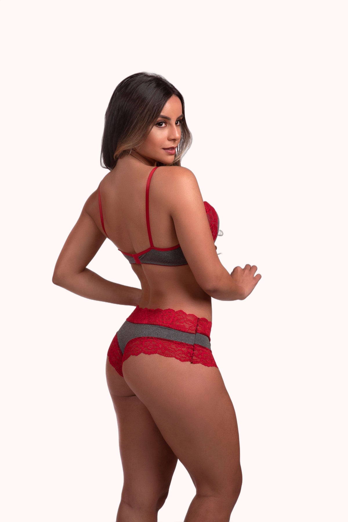 Conjunto de bojo mesclado com renda – Doce Malícia