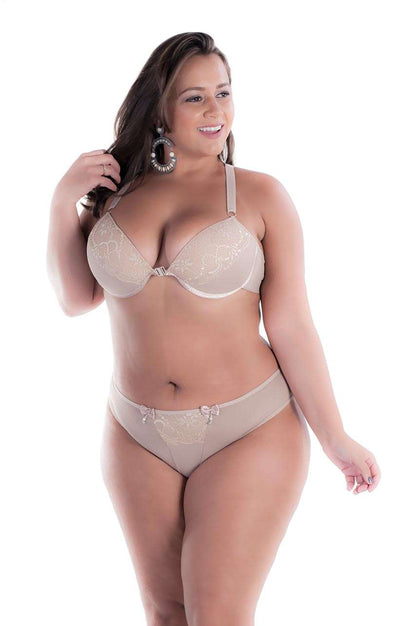 Conjunto nadador plus size em microfibra em Branco – Doce Malícia