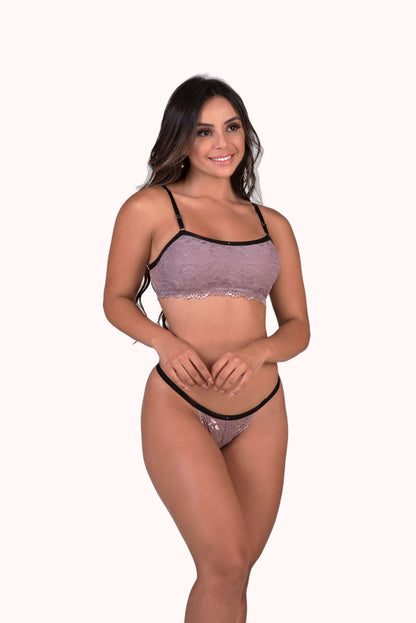Conjunto sem bojo com elástico conforto – Doce Malícia