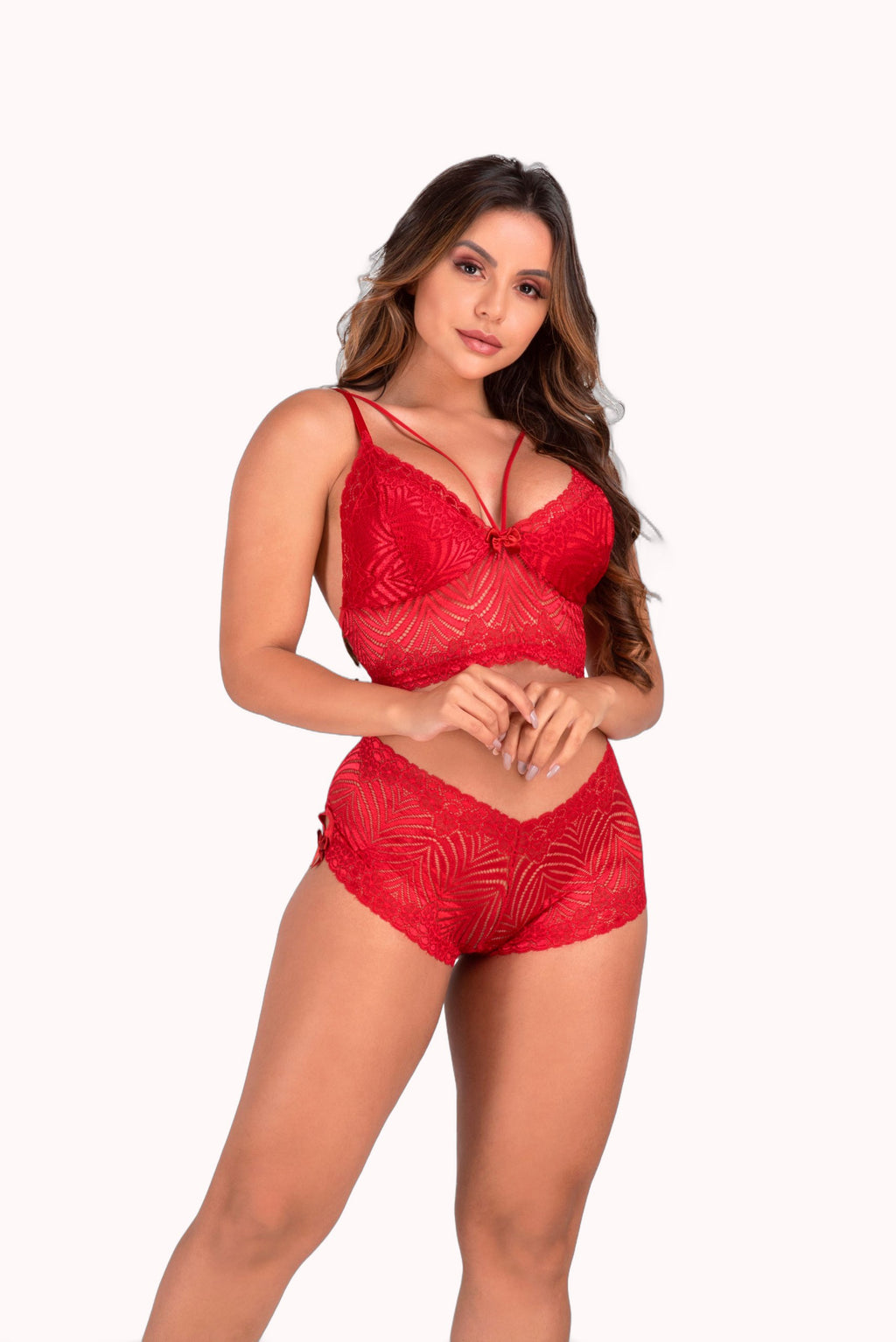 Conjunto Sensual de renda sem bojo – Doce Malícia