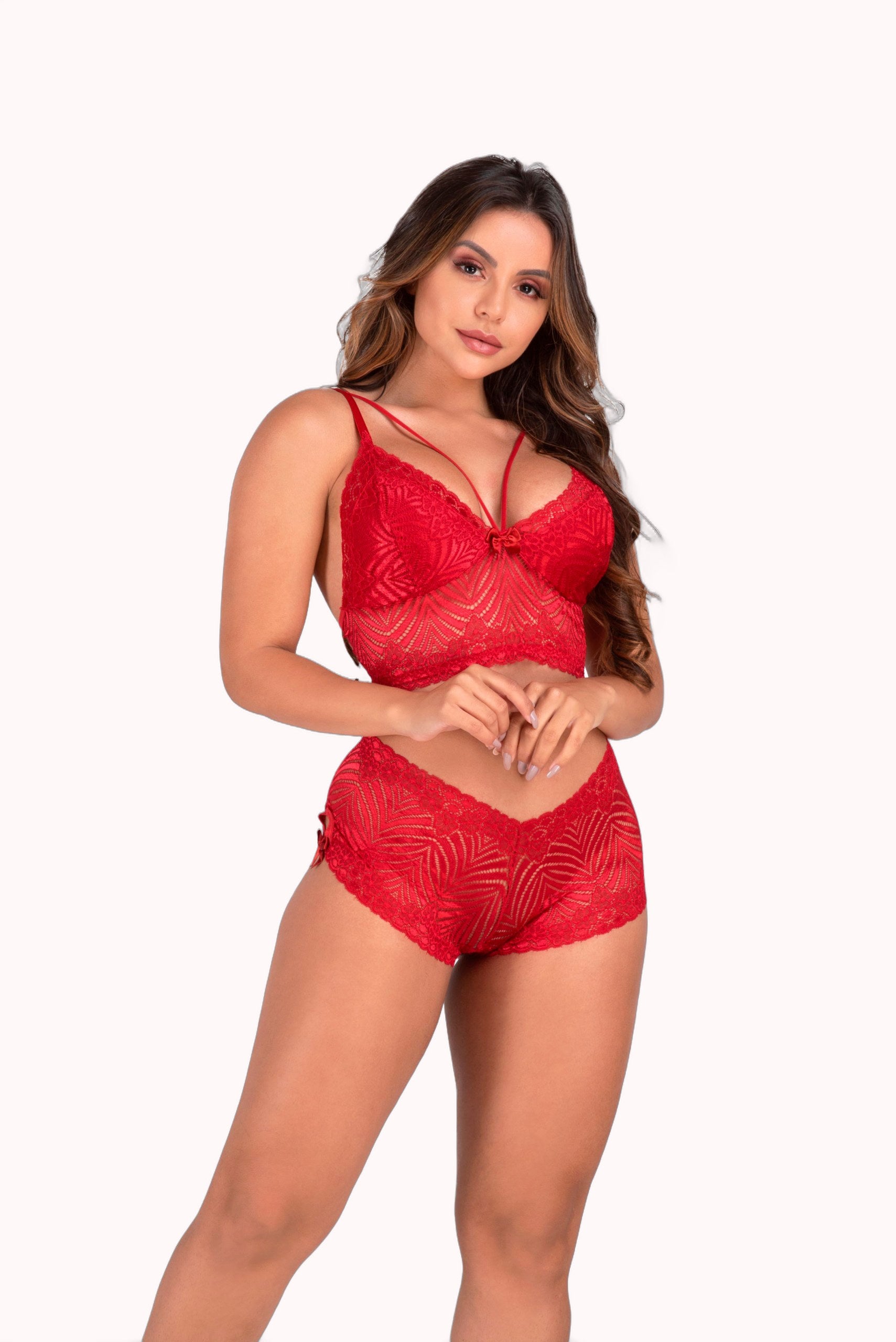 Conjunto Sensual de renda sem bojo – Doce Malícia