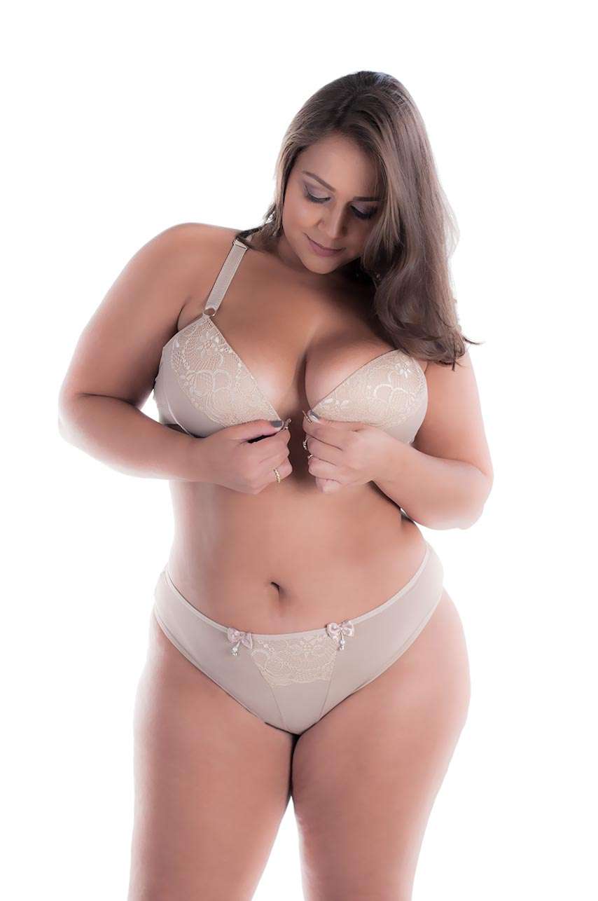 Conjunto nadador plus size em microfibra em Branco – Doce Malícia
