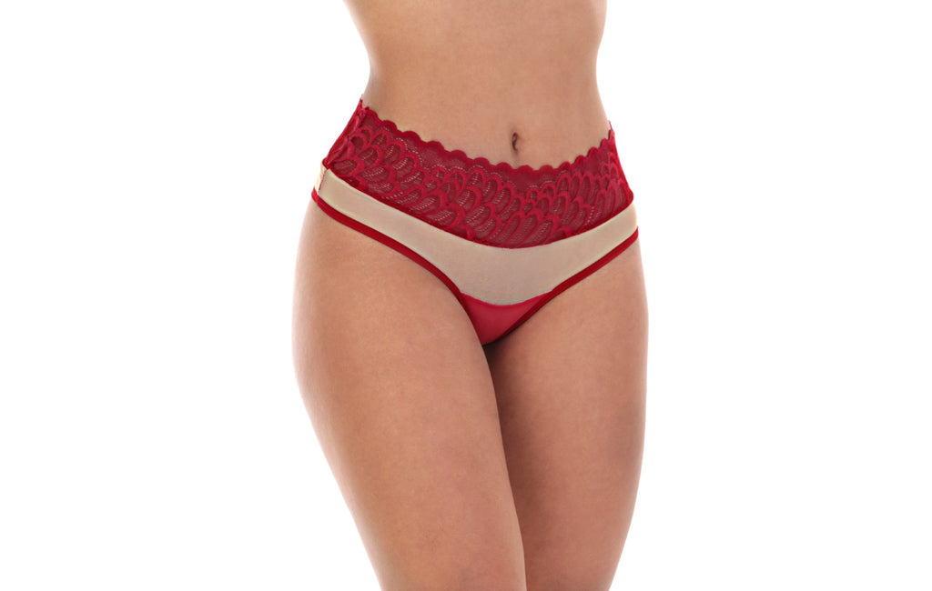 Fio com tule na cintura em Branco – Doce Malícia