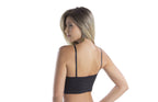 Topper em microfibra com strappy em azul – Doce Malícia