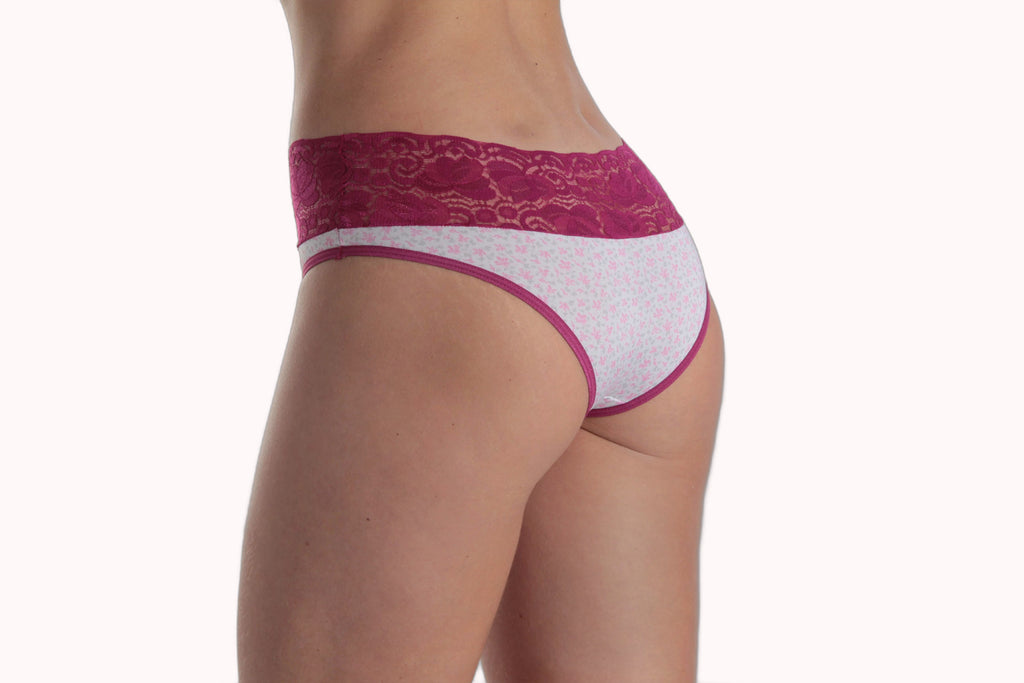 Calcinha estampada com renda – Doce Malícia