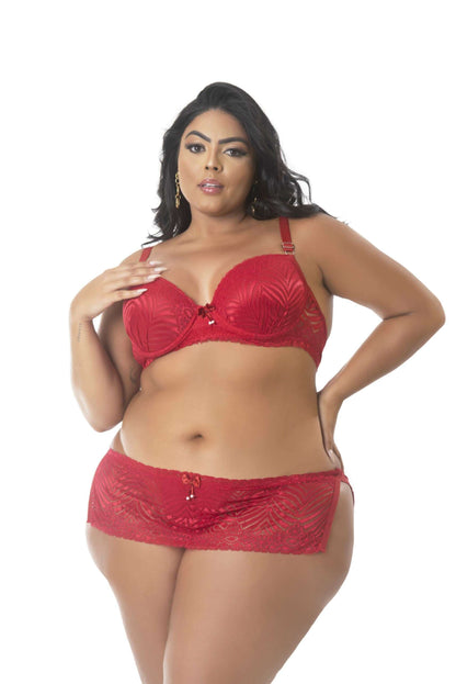Conjunto de Lingerie Plus Size em Branco – Doce Malícia
