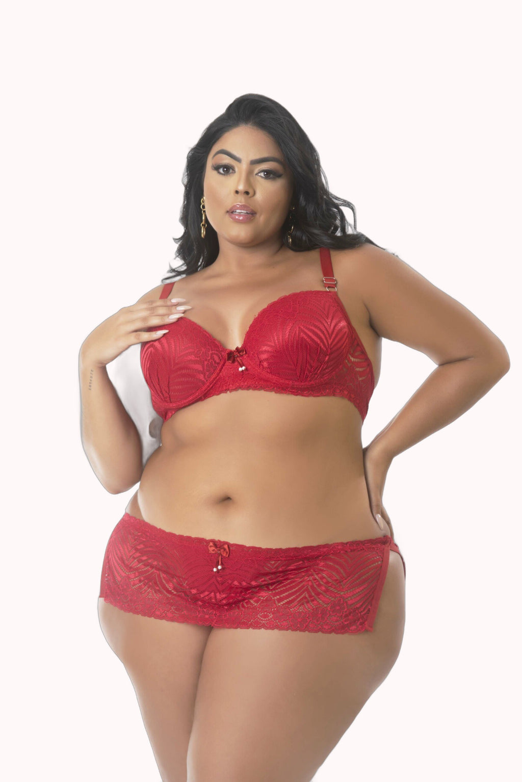 Conjunto de Lingerie Plus Size em renda – Doce Malícia