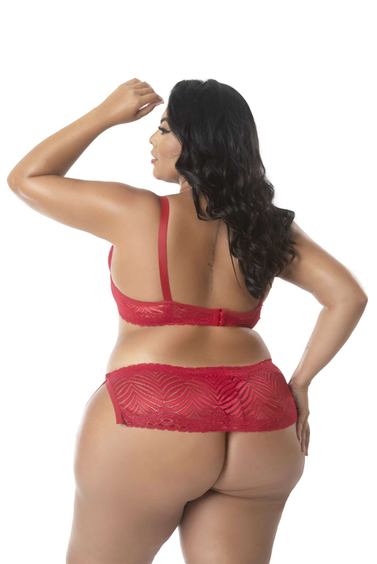 Conjunto de Lingerie Plus Size em Branco – Doce Malícia