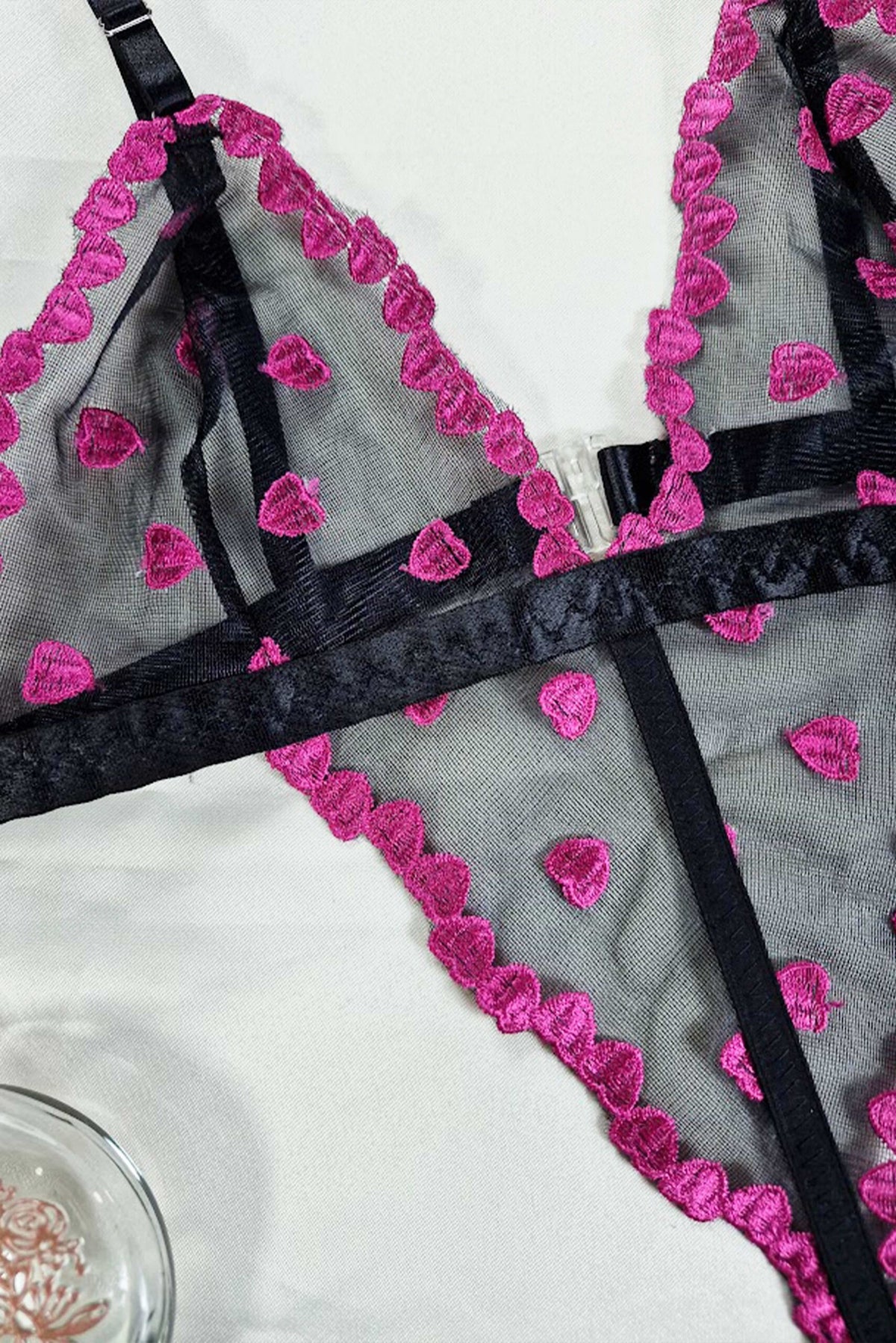 Body sensual em tule coração em Frozen – Doce Malícia