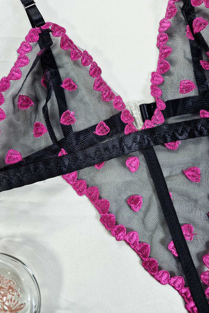 Body sensual em tule coração em Frozen – Doce Malícia