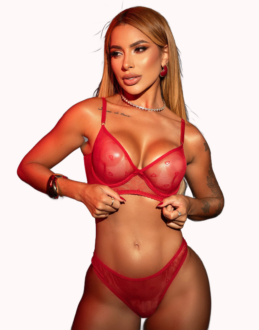 Lingerie Sexy em Tule Coração – Doce Malícia