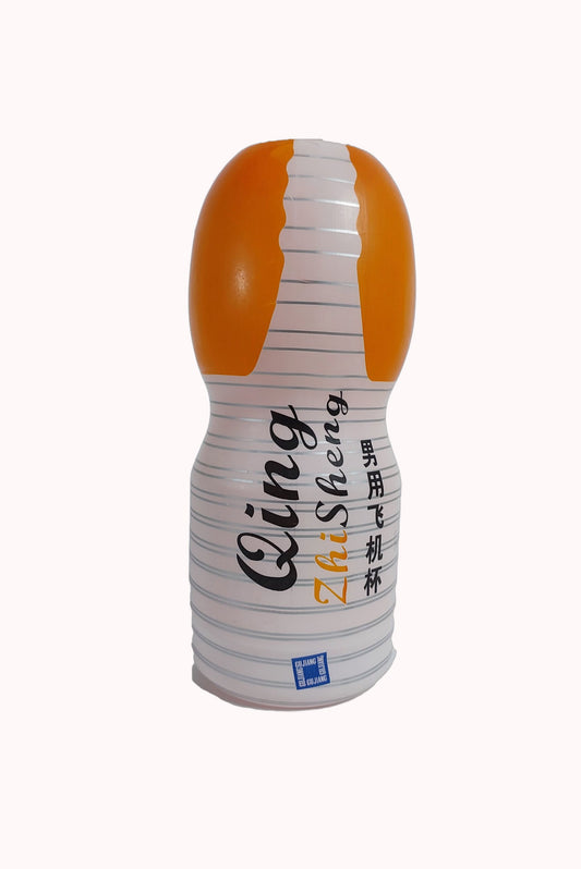 Masturbador Masculino Tubo Cyber Skin Laranja – Doce Malícia