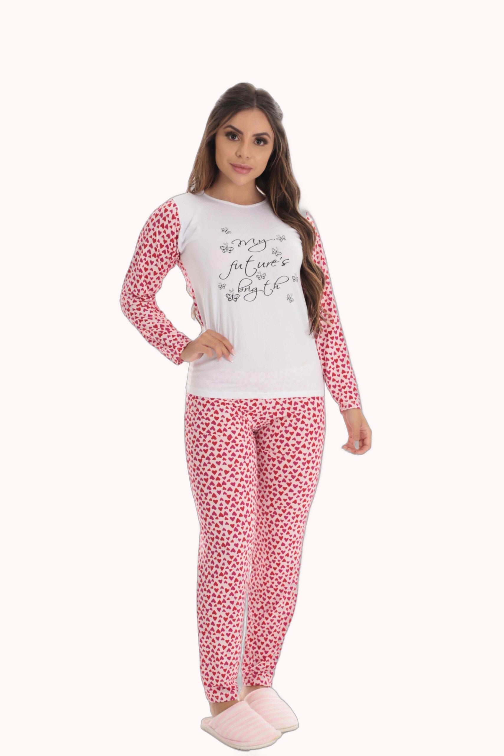 Pijama Longo Feminino em suede – Doce Malícia