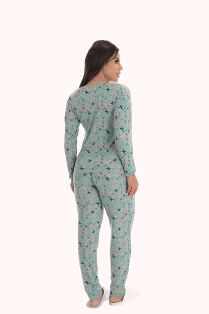 Pijama Longo Feminino em Suede Lily Teos – Doce Malícia