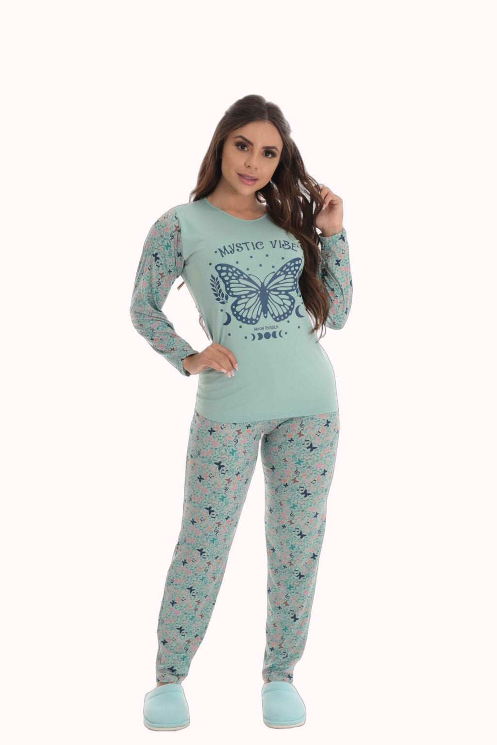 Pijama Longo Feminino em Suede Lily Teos – Doce Malícia