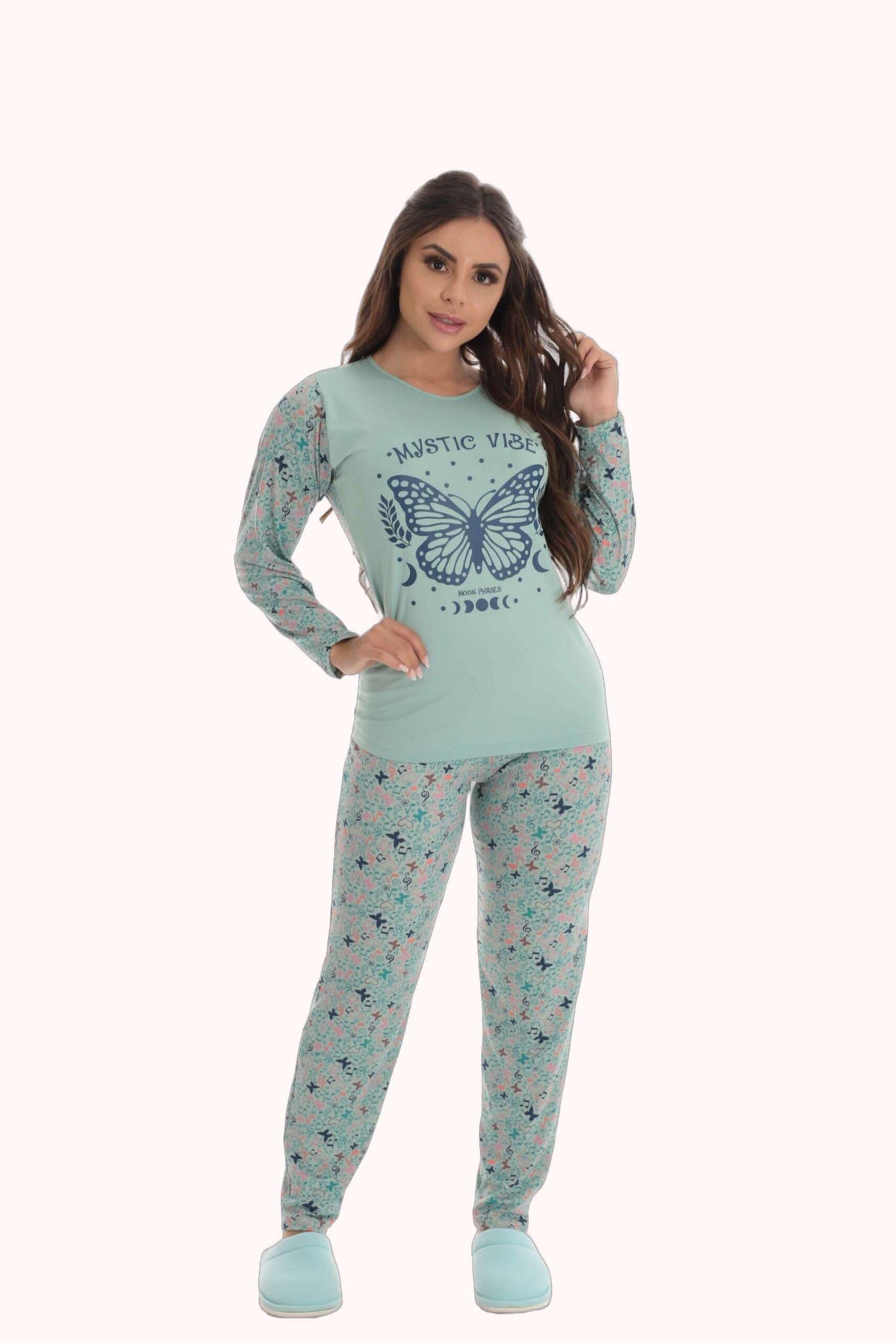 Pijama Longo Feminino em Suede Lily Teos – Doce Malícia
