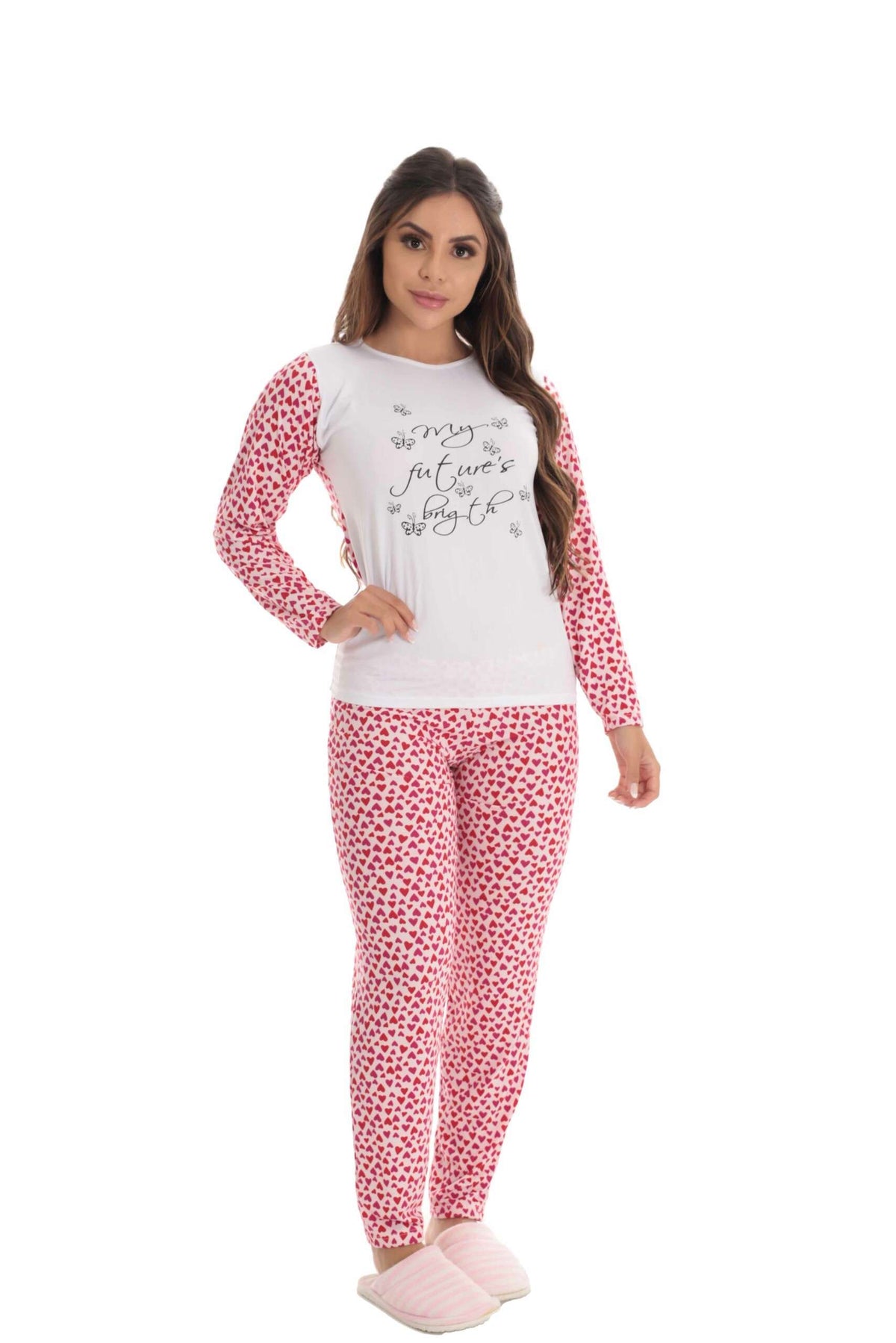 Pijama Longo Feminino em suede em azul claro – Doce Malícia