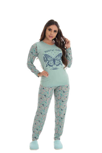 Pijama Longo Feminino em Suede em Romance – Doce Malícia
