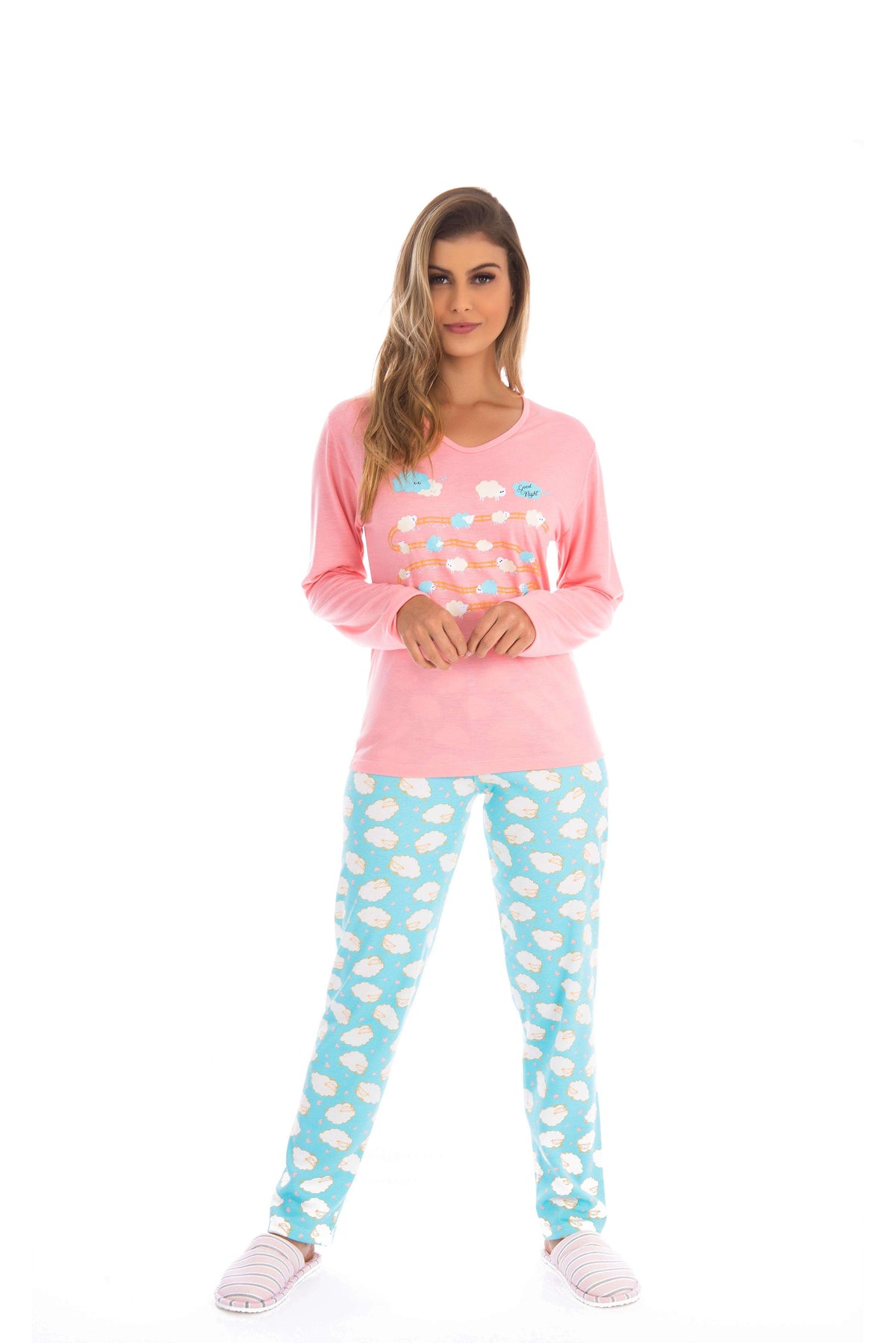 Pijama charmoso estampado em estampas variadas – Doce Malícia