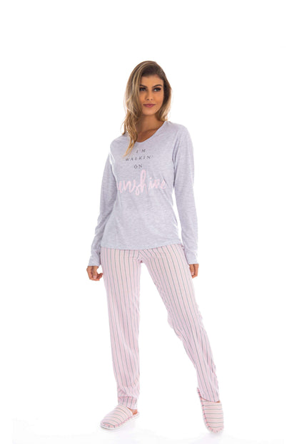 Pijama charmoso estampado em estampas variadas – Doce Malícia