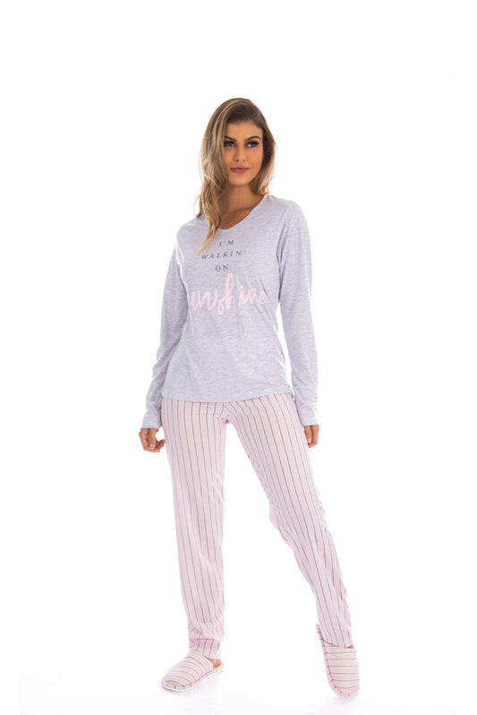 Pijama charmoso estampado em estampas variadas – Doce Malícia
