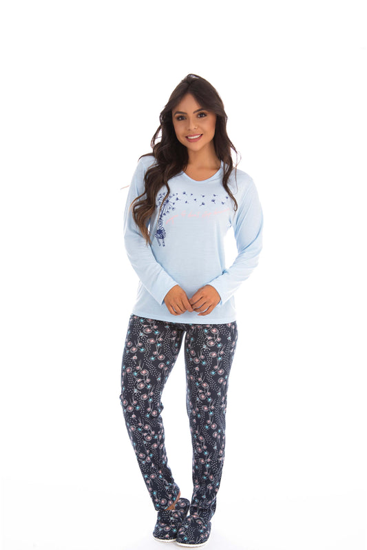 Pijama charmoso estampado em estampas variadas – Doce Malícia