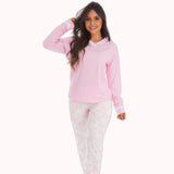 Pijama com calça estampada e detalhe em renda – Doce Malícia