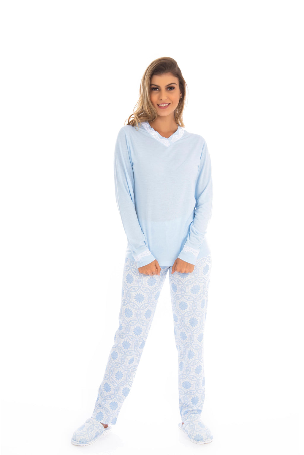 Pijama com calça estampada e em estampas variadas – Doce Malícia