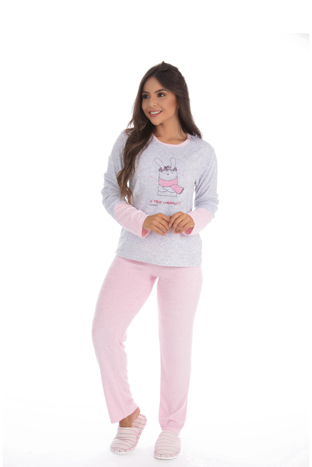 Pijama em plush com estampa em estampas variadas – Doce Malícia