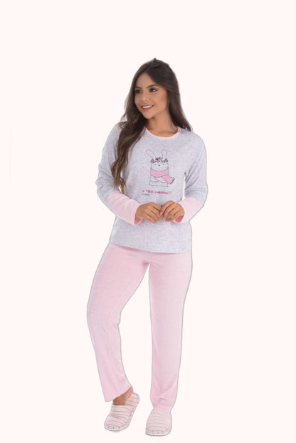 Pijama em plush com estampa – Doce Malícia