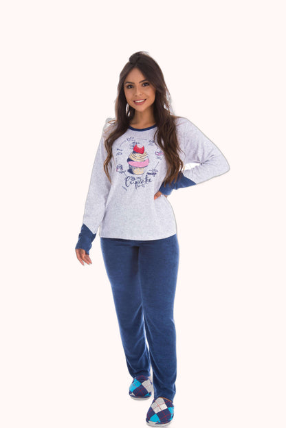 Pijama em plush com estampa – Doce Malícia