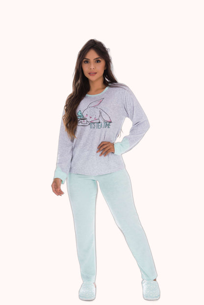Pijama em plush com estampa – Doce Malícia