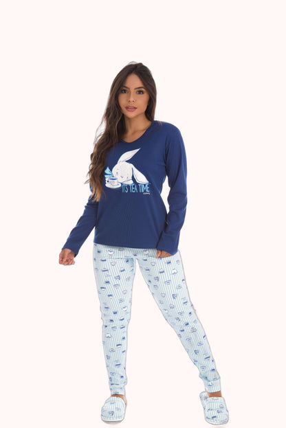 Pijama estampado manga longa – Doce Malícia