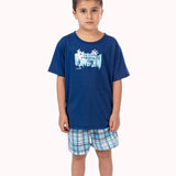 Pijama manga curta infantil xadrez – Doce Malícia