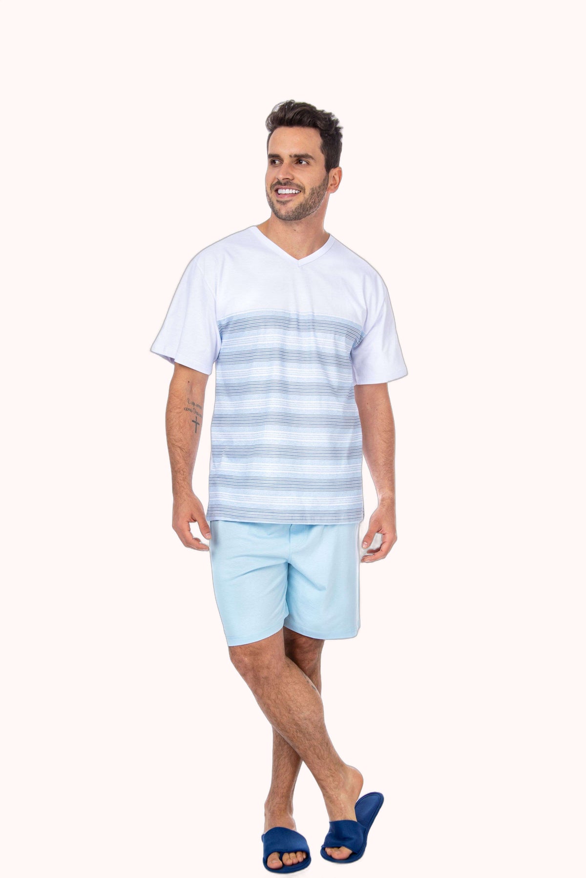Pijama masculino Manga Curta Top – Doce Malícia