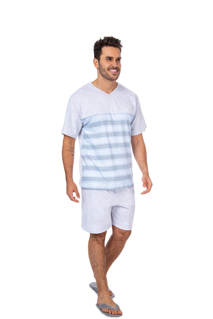 Pijama masculino Manga Curta Top em Branco – Doce Malícia