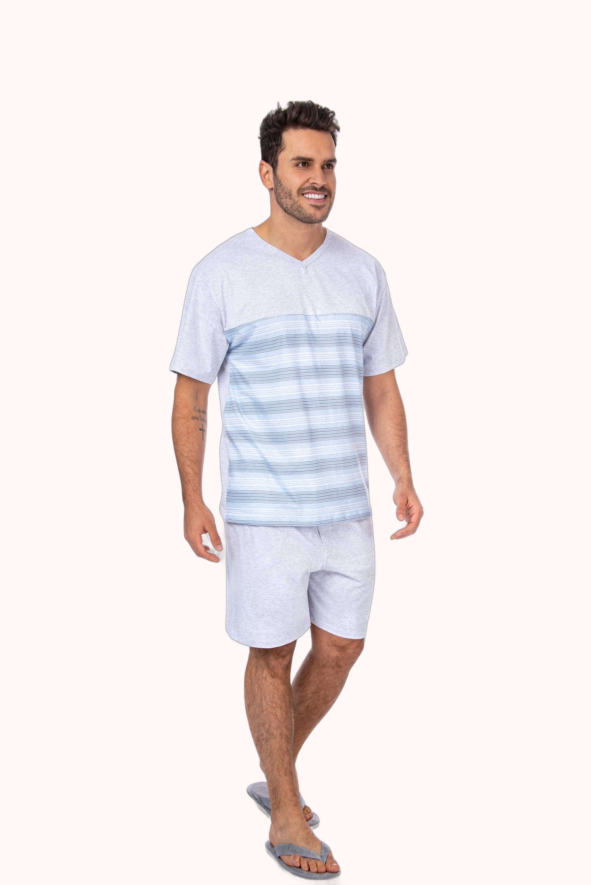 Pijama masculino Manga Curta Top – Doce Malícia