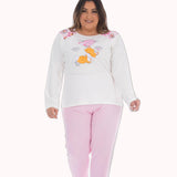 Pijama plus size com blusa estampada – Doce Malícia