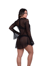 Robe sensual em tule em Branco – Doce Malícia