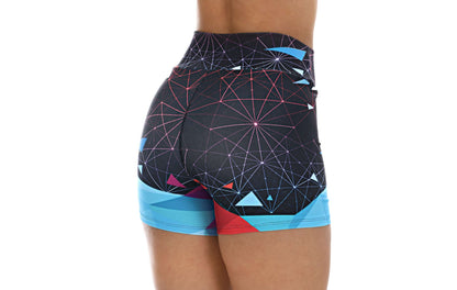 Short Fitness azul sublimado em Estampa digital – Doce Malícia