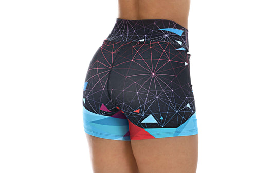 Short Fitness azul sublimado em Estampa digital – Doce Malícia