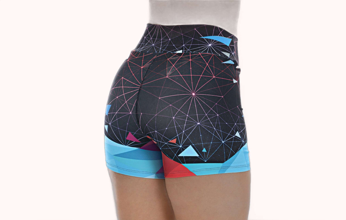 Short Fitness azul sublimado – Doce Malícia