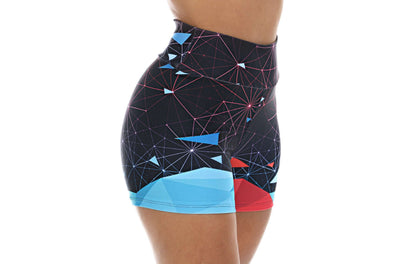 Short Fitness azul sublimado em Estampa digital – Doce Malícia